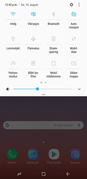 Velg Vibrasjon for å bytte til lydløs