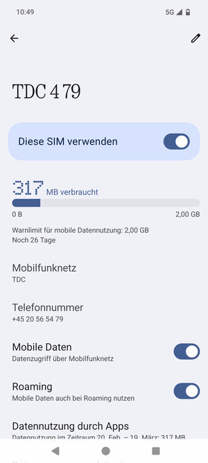 Schalten Sie Roaming an oder aus