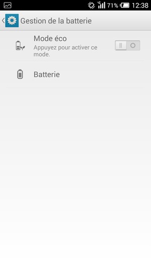 Sélectionnez Mode éco