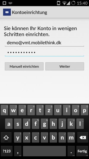 Geben Sie Ihre E-Mail-Adresse und Ihr Passwort ein. Wählen Sie Weiter