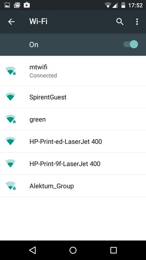 You are now connected to the Wi-Fi network