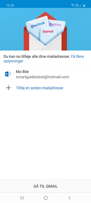 Vælg GÅ TIL GMAIL