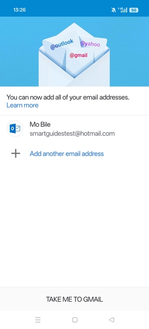 Select TAKE ME TO GMAIL