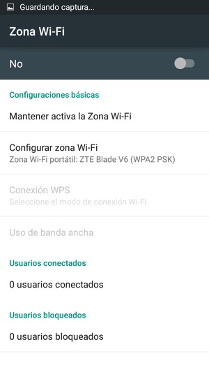 Seleccione Configurar zona Wi-Fi