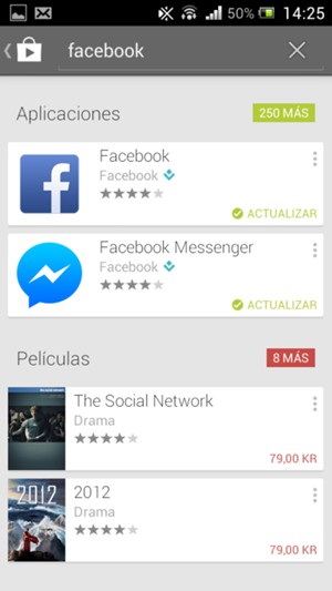 Seleccione la aplicación