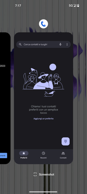 Scorri verso l'alto le app per chiuderle
