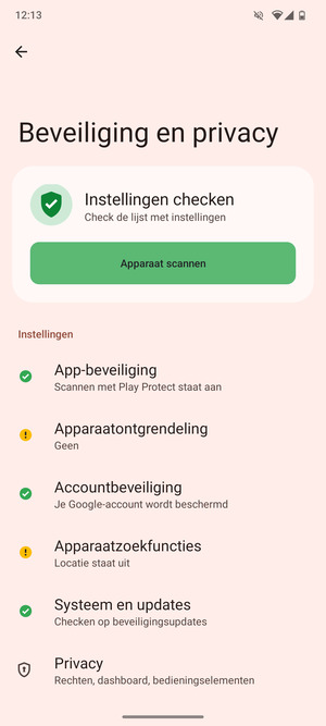 Selecteer Apparaatontgrendeling