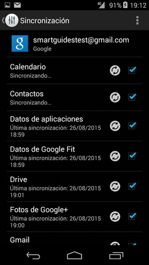 Su información será sincronizada