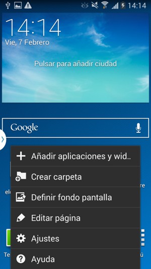 Seleccione Ajustes