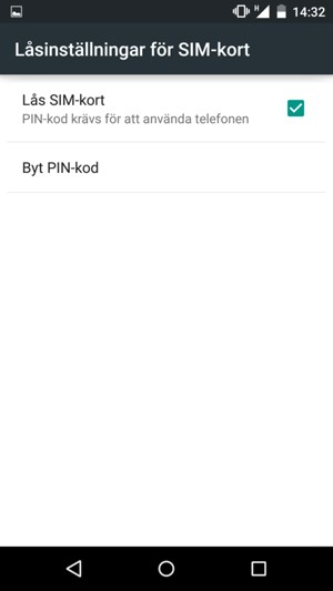 Välj Byt PIN-kod