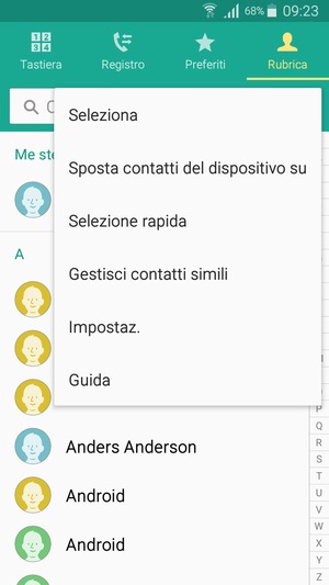Seleziona Impostaz.
