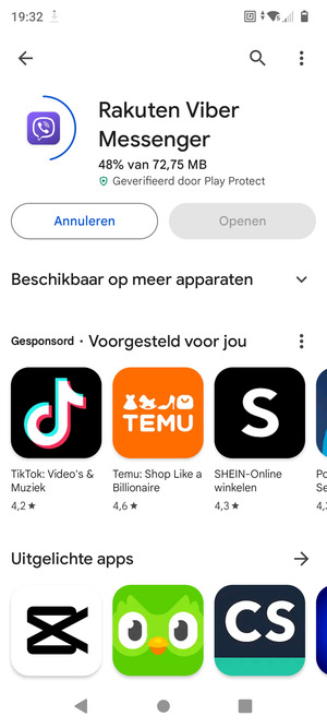 Wacht tot het installatieproces beëindigd is