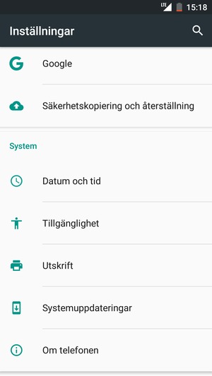 Scrolla till och välj Systemuppdateringar