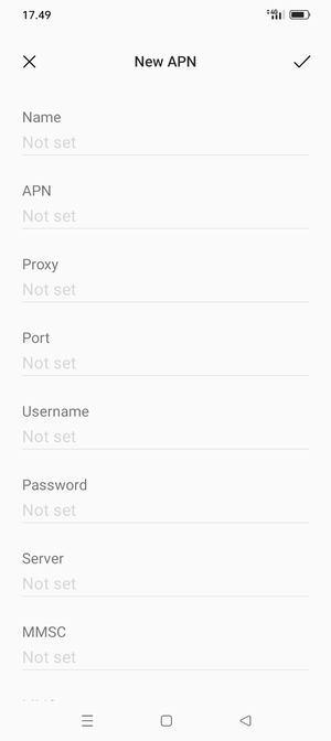 Enter Internet information