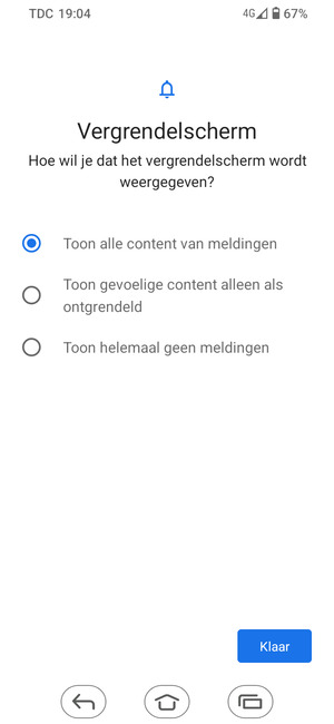 Selecteer uw voorkeursoptie en selecteer Klaar