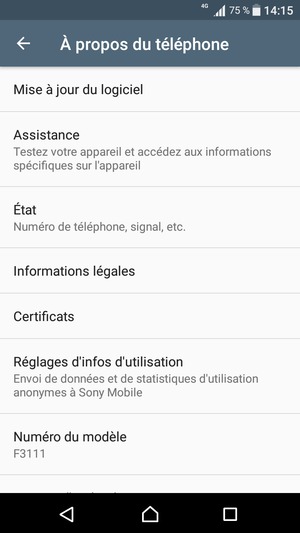 Sélectionnez Mise à jour du logiciel