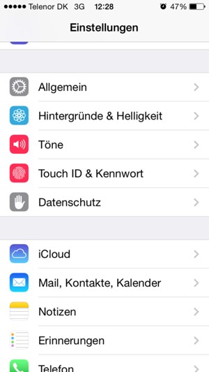 Wählen Sie Touch ID & Kennwort