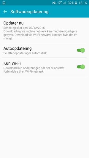 Vælg Opdater nu