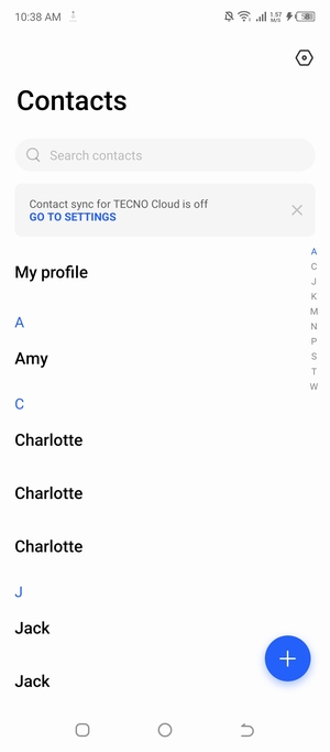 Select the Settings button