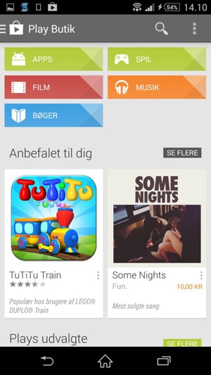 Vælg Søg-knappen