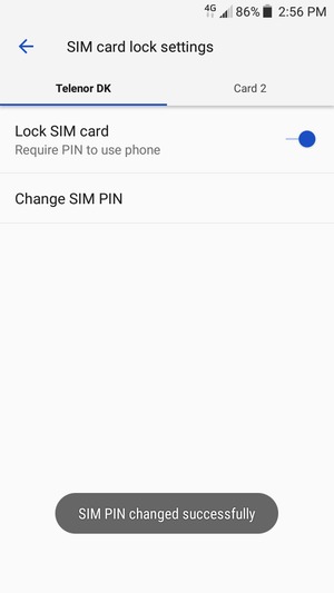 Your SIM PIN has been changed