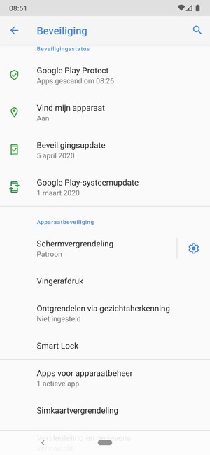Selecteer Simkaartvergrendeling