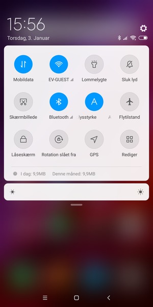 Slå Wi-Fi og Bluetooth fra