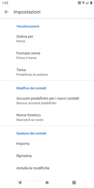 Scorri e seleziona Importa