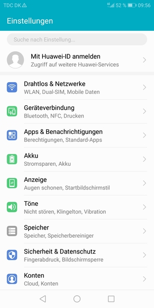 Wählen Sie Drahtlos & Netzwerke