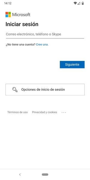 Introduzca su Dirección de correo electrónico y seleccione Siguiente