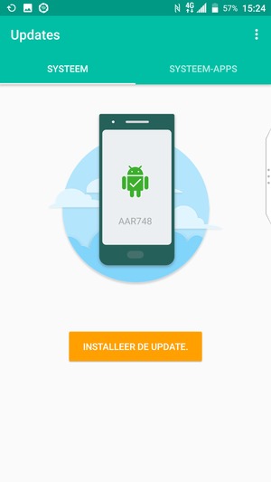 Als uw telefoon niet up-to-date is, selecteer INSTALLEER DE UPDATE