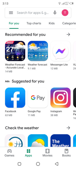 Select the Search bar