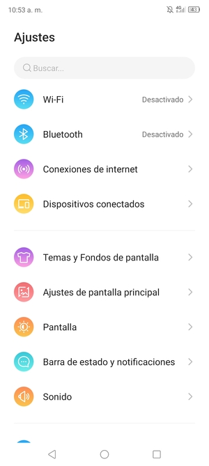 Seleccione Conexiones de internet