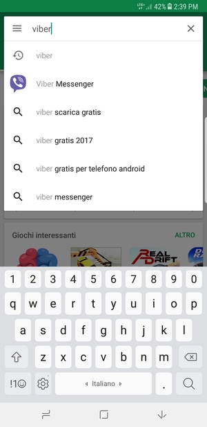 Inserisci il nome dell'app e seleziona Cerca