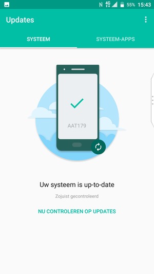 Selecteer NU CONTROLEREN OP UPDATES