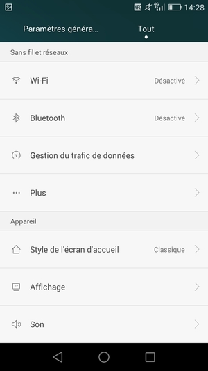 Sélectionnez Plus