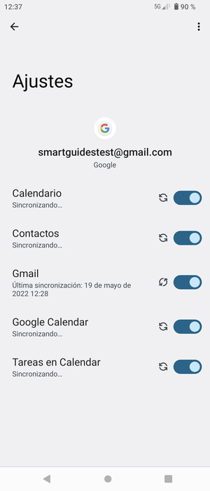 Su información será sincronizada