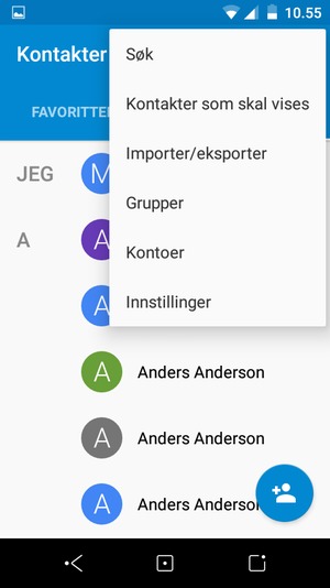 Velg Importer/eksporter