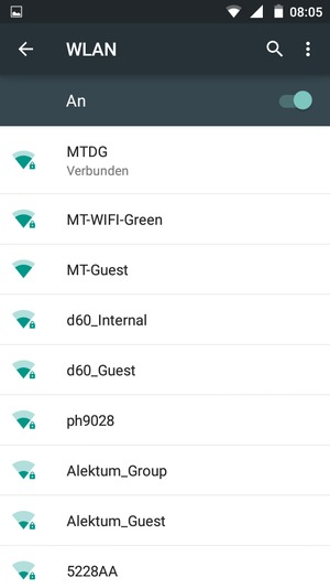 Sie sind nun mit dem WLAN-Netzwerk verbunden