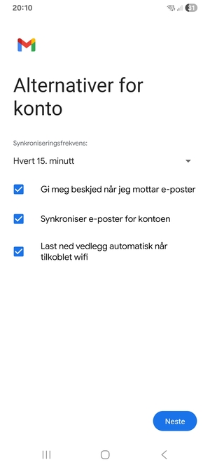 Velg Neste