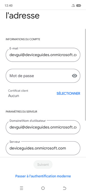 Saisissez votre mot de passe