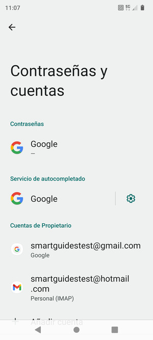 Seleccione su cuenta Google