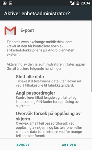 Velg AKTIVER