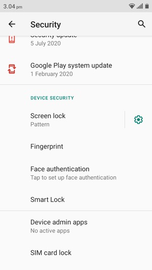 Select SIM card lock