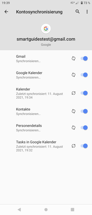 Ihre Daten werden synchronisiert