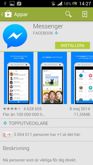 Välj INSTALLERA