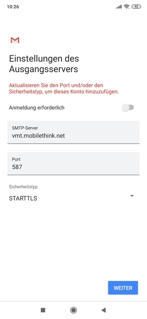 Wählen Sie Sicherheitstyp