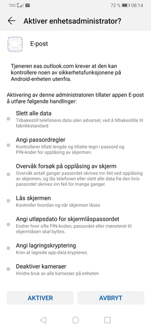 Velg AKTIVER