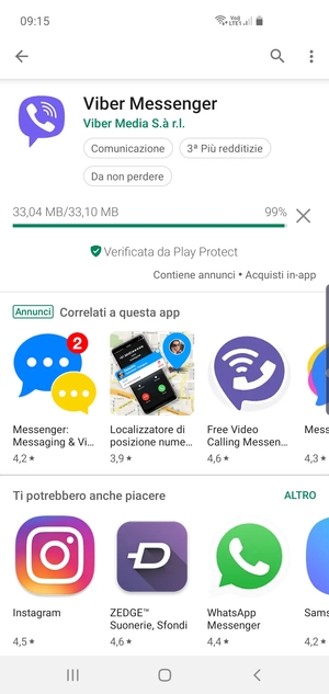 Attendi il completamento del processo di installazione