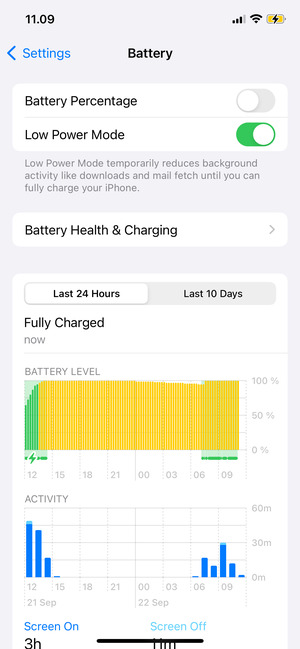 Turn on Low Power Mode